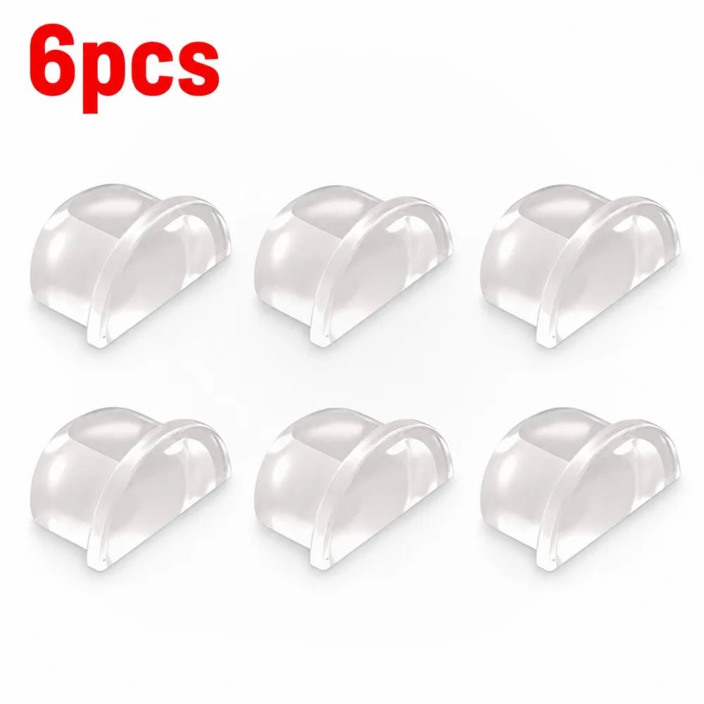 1-8pcs Transparent Silicone Door Stopper Self Adhesive Wall Protector Rubber Bumper Pad For Door Handle Cabinet Corner Furniture Qme 6pcs