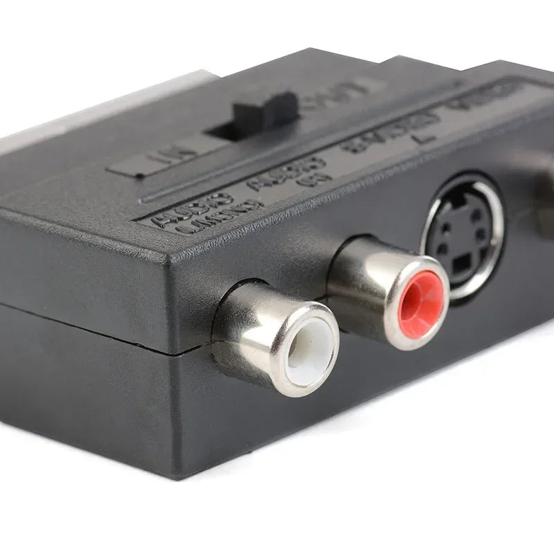 5Pcs Scart to 3 RCA S-Video Adapter Composite RCA Phono Adaptor Converter AV TV Audio For Video DVD Recorder TV Projector Qme