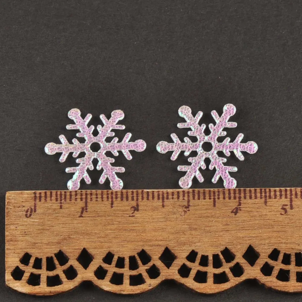 50Pcs Cute Glitter Elk Snowflakes Christmas Tree Patches For Clothes Stick-On Appliques DIY Kids Hairpin Bowknot Accessories Qme 7