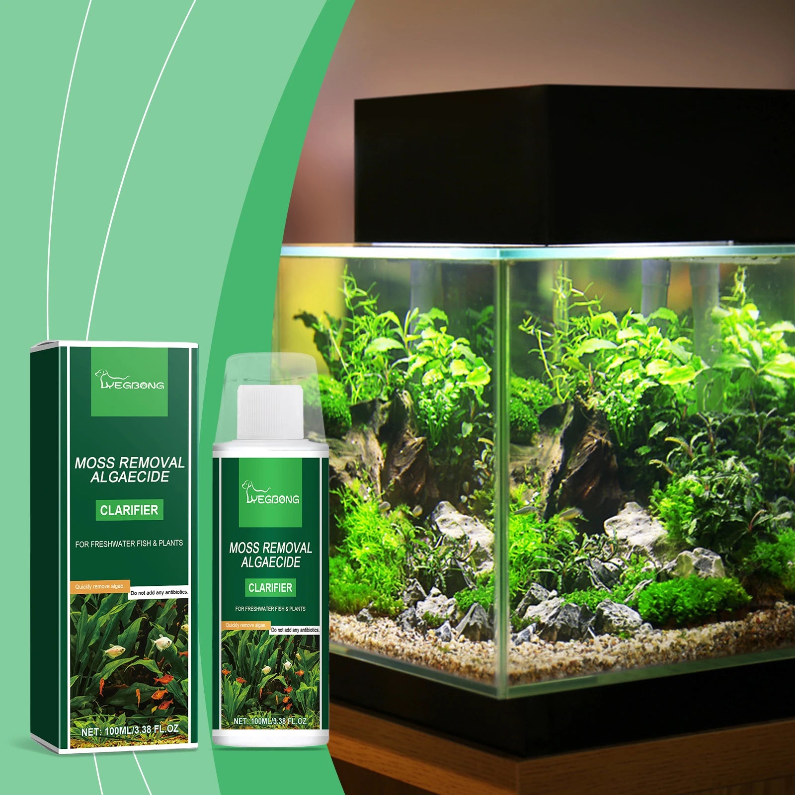 Moss Removal Algaecide Quickly Improve Water Effectively Inhibit Algae Growth Keep Water Clean Algae Removal Clarification Agent Qme