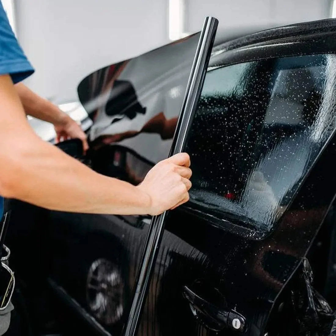 50cmx3/6m Car Window Privacy Tint Film Auto Vinyl Anti Look Dark Glass Foils Sticker Summer Solar UV Films Protector Accessories Qme