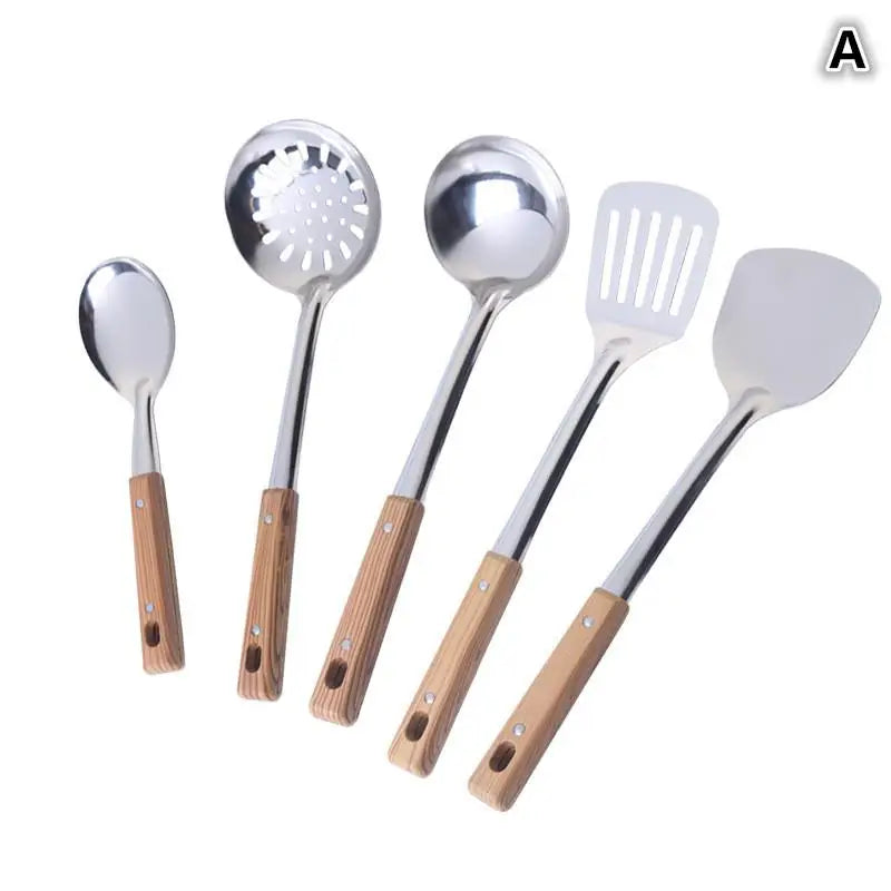 Durable Stainless Steel Wok Spatula Long Handle Kitchen Gadgets Qme A