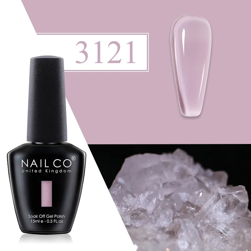 NAILCO Red Gel Nail Polish Wine Purple Semi Permanent Soak Off UV