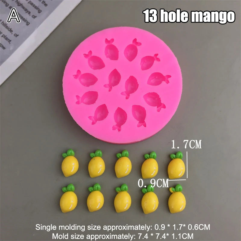 Silicone Fruit Molds Cake Decorating 3D Chocolate Fondant Decorative Qme A