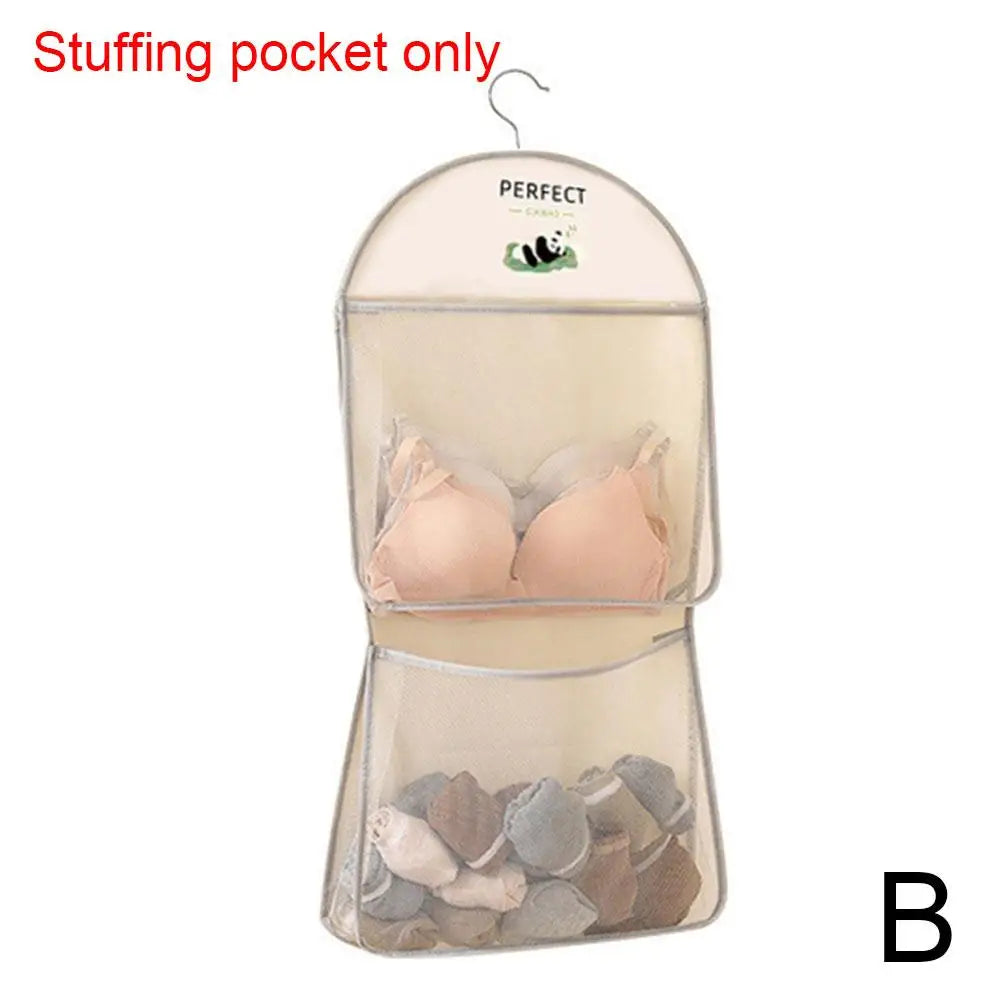 Large Capacity Storage Net, Dormitory Wardrobe, Socks Underwear Hanging Bag, Multilayer Breathable Mesh Pocket Door Storage Bag Qme Second floor