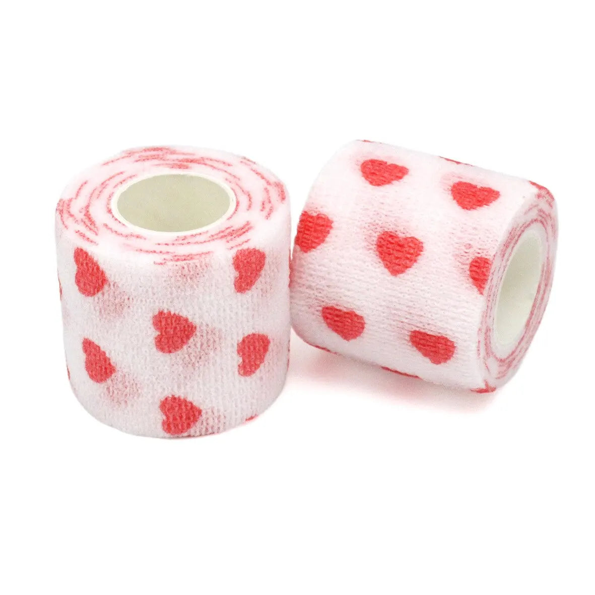 6 Roll Medical Therapy Elastic Bandage 4.8m Printed Sports Knee Protector Colorful Self Adhesive Wrap Tape for Finger Joint Pet Qme 5.0cmX4.8m White love 6pcs