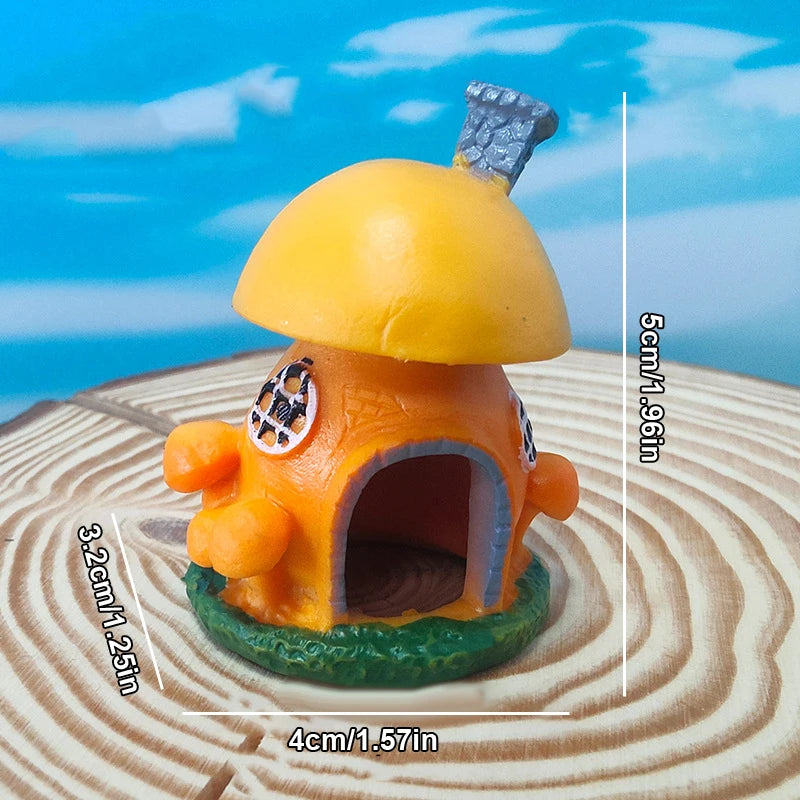 Fish Tank Decor Ornament Shrimp Hiding Shelter Mushroom Conch House Qme 5