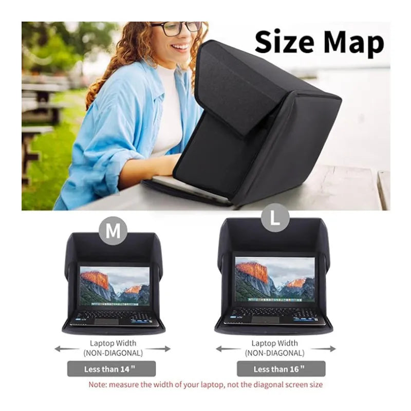 Portable Laptop Privacy Cover Sun Protection Lightweight Foldable Qme