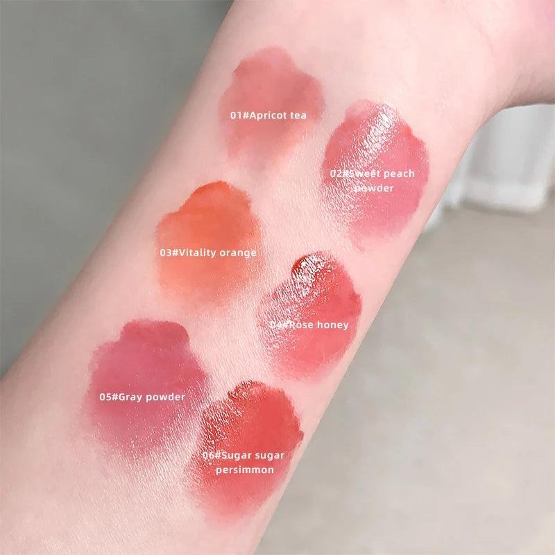 Jelly Mirror Lip Glaze Non-stick Lip Tint Lasting Cosmetic Liquid Moisturizing Water Bomb Crystal Lipstick Korean Glass Gloss Qme