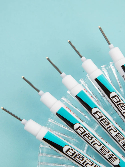 0.7/1.0/2.5mm White Paint Marker Pen Deep Hole Markers Pen Set Waterproof Permanent Oily Pens for Rock Wood Glass Tiles Qme