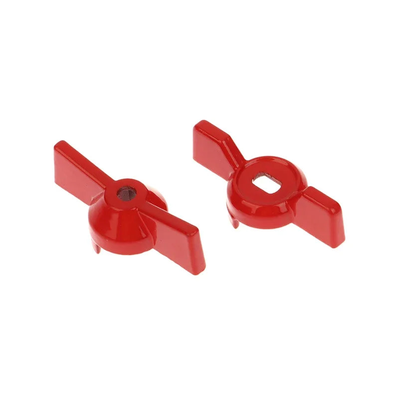 2Pcs Aluminum Handle Valve Handle Ball Valve Handle Wrench Red Butterfly Handle Accessories Qme