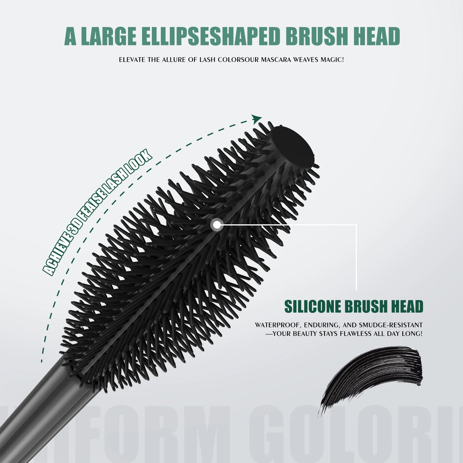 4D Black Mascara Thickening Lengthening Curling Waterproof Sweatproof Mascara For Beginners Qme