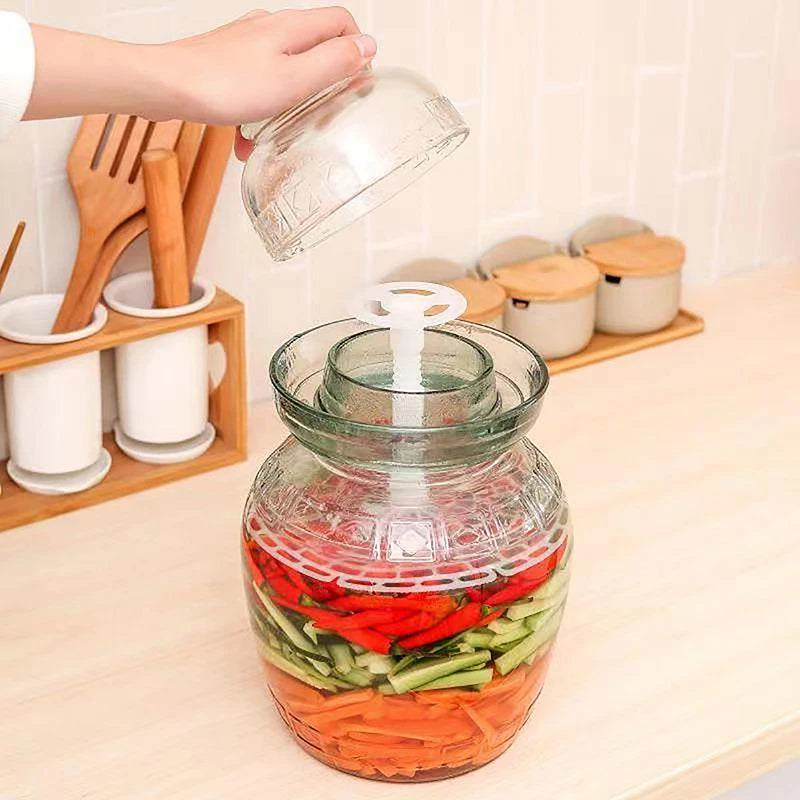 1Pc Pickle Jar Press Plastic Holder For Compaction In Kimchi Jar Pickle Jar Tool Home Making Kimchi Kitchen Gadgets. Qme
