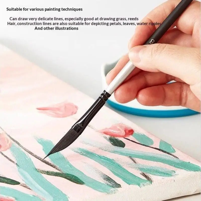 Art Paint Brush Shaped Gouache Pen Nylon Hair Fine Detailing Qme