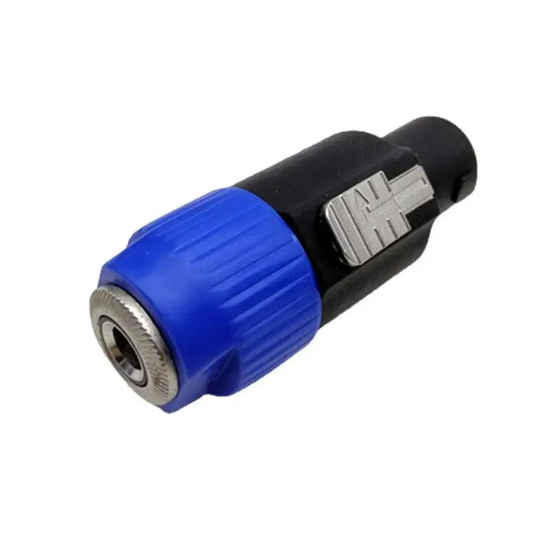 Latch Aviation Connector 4-Pole Audio Speaker Plug Metal Converter Qme Blue