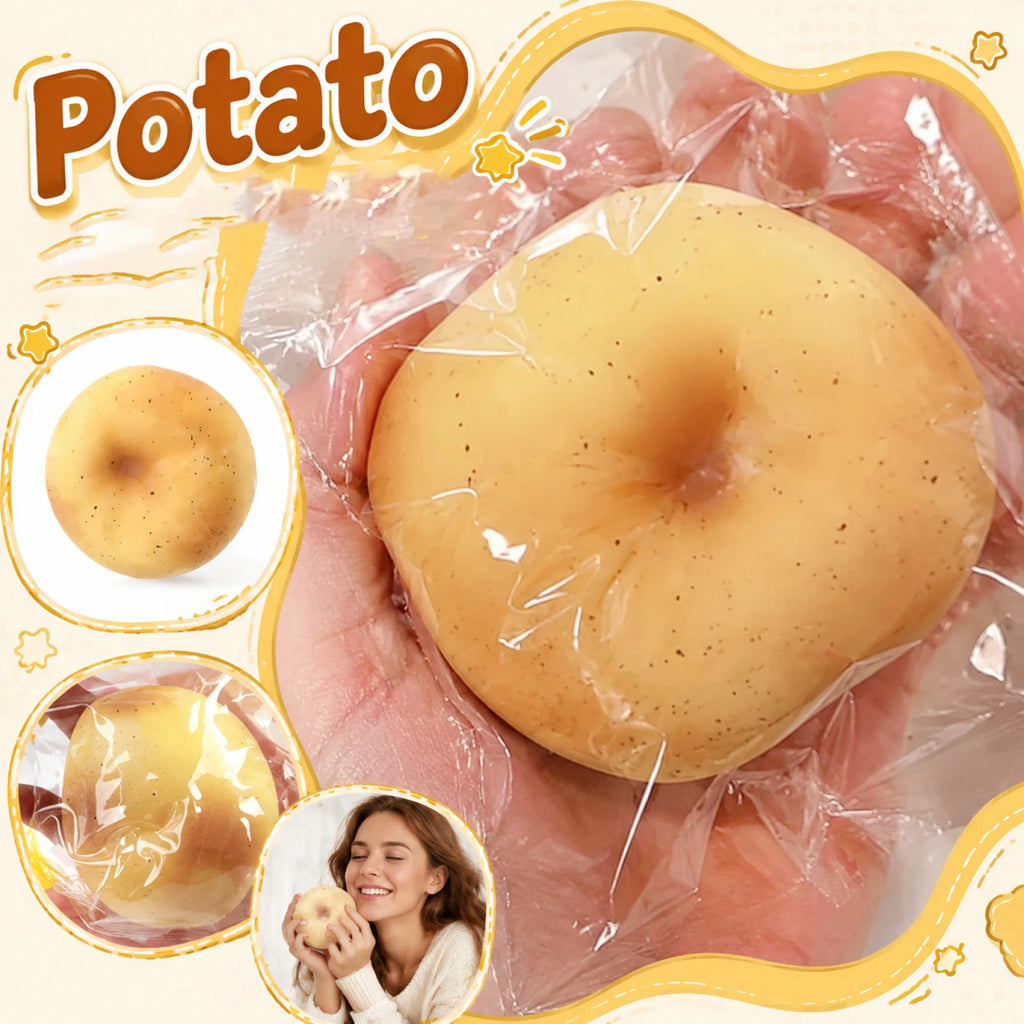 Simulated Potato Shaped Slow Rising Fidget Toy Creative Stress Relieve Toy for Working and Studying Fun Party Decoration Qme color One Size