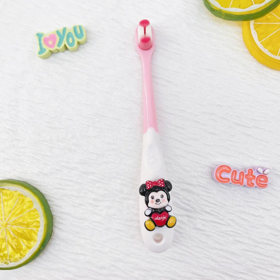 Mickey Minnie Soft-bristle Toothbrushes Gentle Gums Teeth Students Qme 13