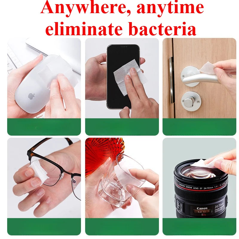 Disposable disinfection car interior cleaning wound treatment essential for home, 75% alcohol disinfection cotton paper Qme