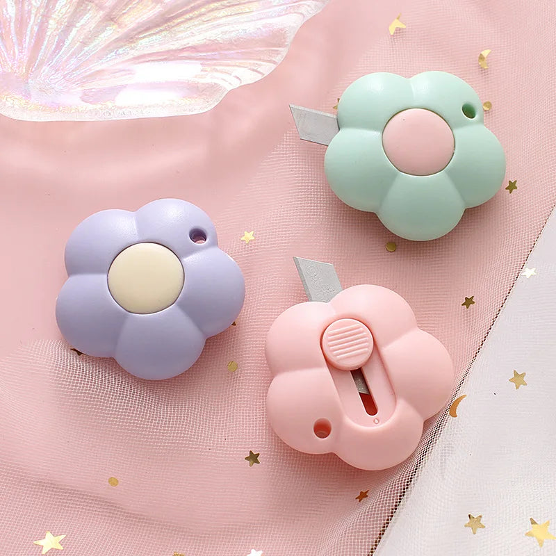 1-3pcs Cuter Mini Flowers Utility Knife Box Knife Paper Cutter Letter Opener Art Paper Cutter Kawaii Stationery Qme