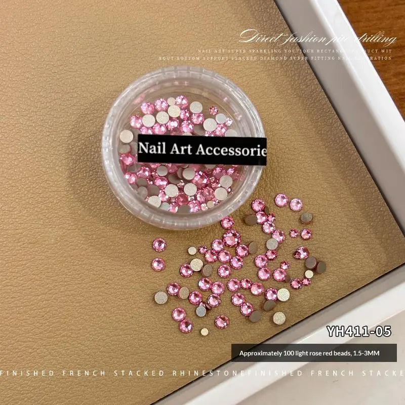 Glitter Glass Crystal Rhinestones Clear Flat Back Personalized Nail Qme 5