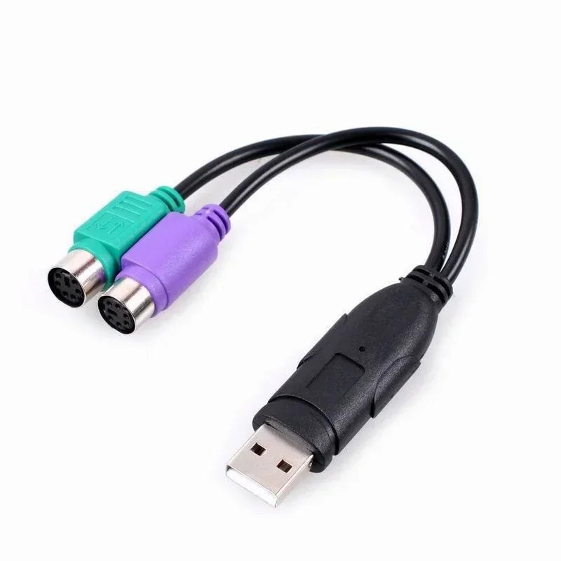 2pcs USB Male To PS/2 PS2 Female Converter Cable Cord Converter Adapter Keyboard Computer Cables & Connecting Hardware Cables Qme 2pcs Other