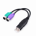 2pcs USB Male To PS/2 PS2 Female Converter Cable Cord Converter Adapter Keyboard Computer Cables & Connecting Hardware Cables Qme 2pcs Other
