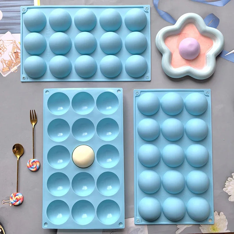 Eco-friendly Silicone Mold 3D Ball Round Half-sphere DIY Baking Qme