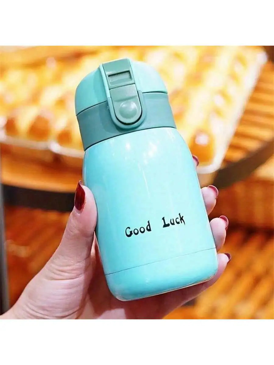 Lucky Vacuum Cup Stainless Steel Bottle Coffee Travel Insulation Qme blue 201-300ml