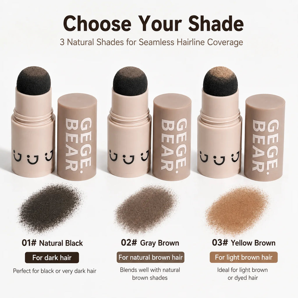Hairline Shadow Powder Stick Waterproof Root Touch Up Concealer for Gray Roots Thinning Hair Natural Hairline Filler 3 Colors Qme GX1077-1-2-3