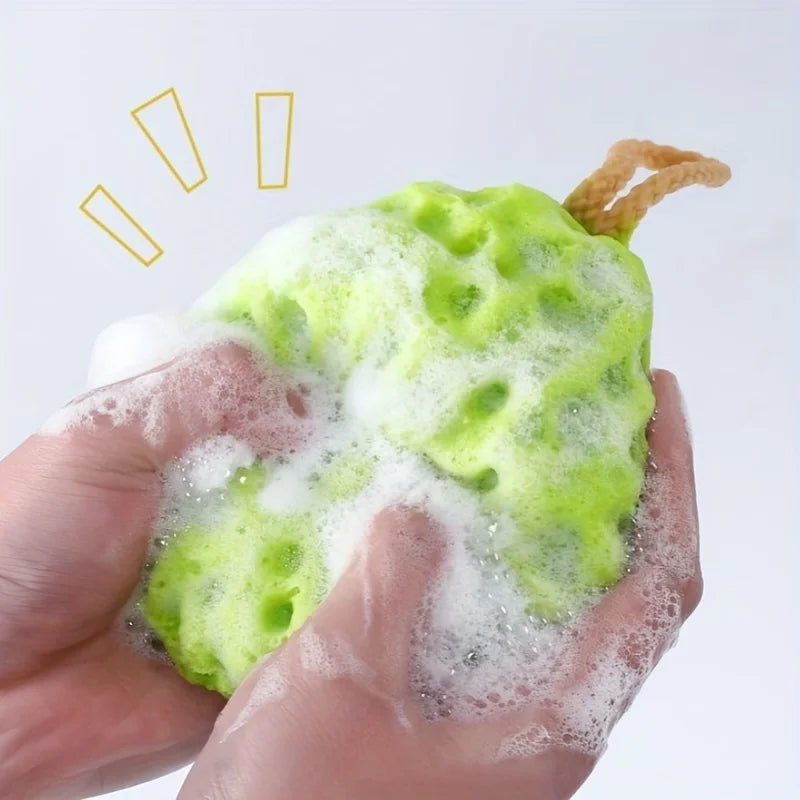 Exfoliating Bath Sponge Set, Cute Flower-Shaped Foaming Massage Balls, Gentle Skin Cleansing for Deep Clean and Relaxation Qme