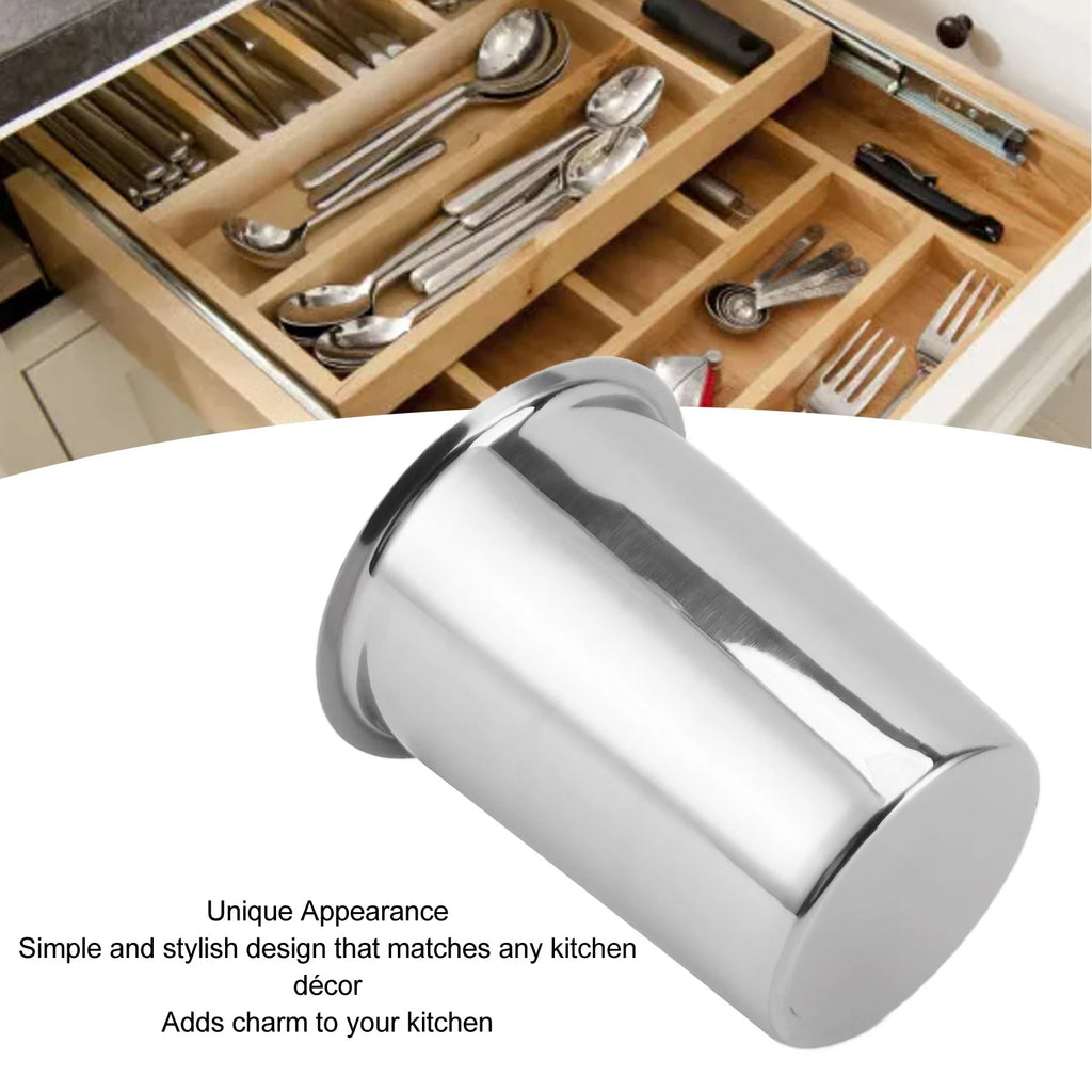 Multipurpose Stainless Steel Utensil Holder Kitchen Countertop Storage Container Mess Proof Organizer for Cooking Accessories Qme