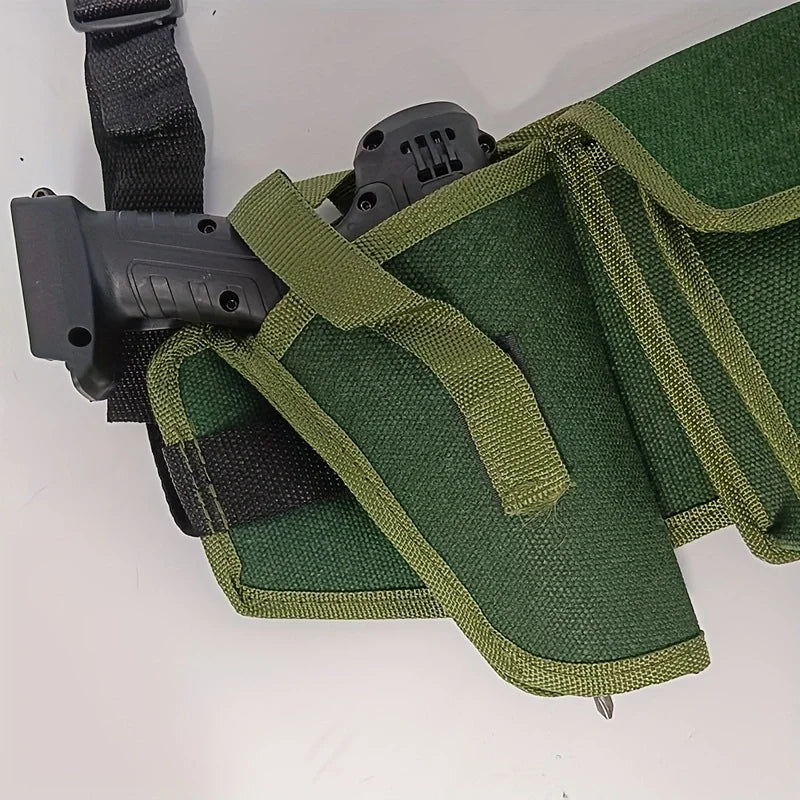 Thickened Wear-Resistant Large Capacity Canvas Drill Belt Electrician Decoration Multi-Functional Tool Waist Pack Qme