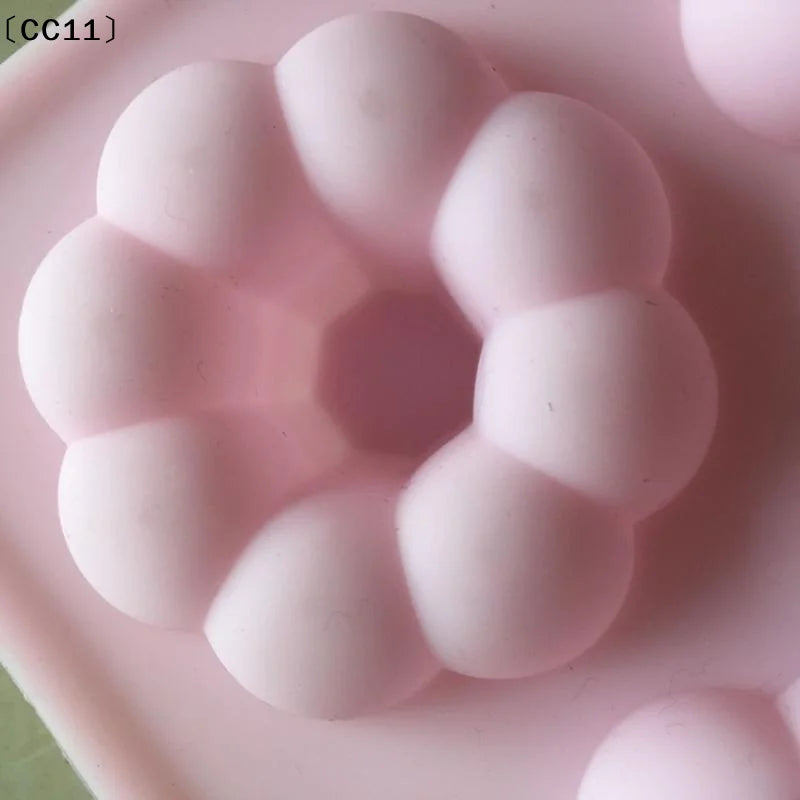 6Cavity Flower Shaped Silicone Donut Mold 3D Fondant Cake Chocolate Qme