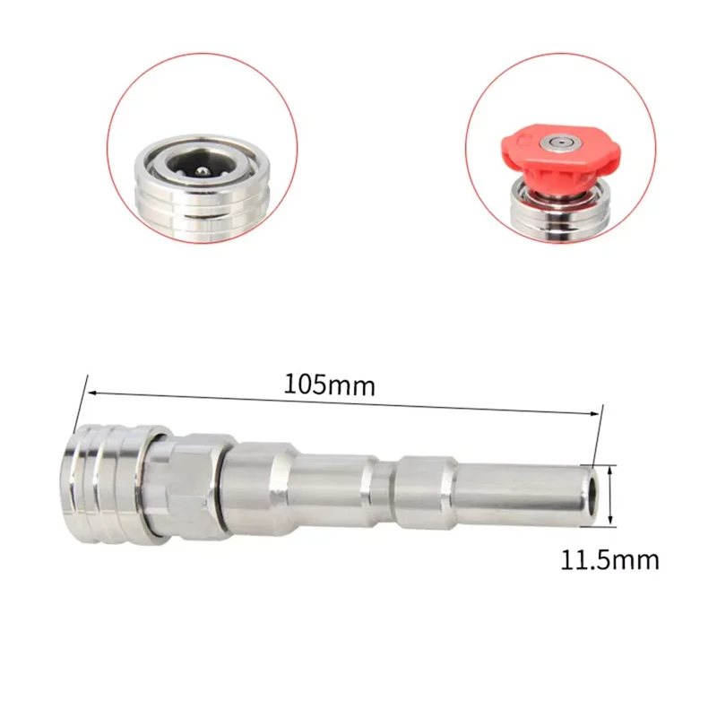 A02F-High Pressure Wash Washer Adaptor Kit For Nilfisk KEW ALTO WAP CALM- Includes 1/4" Quick Connect& Spray Nozzles Qme
