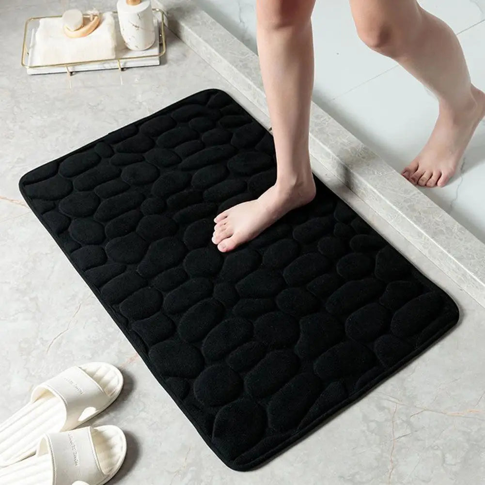 Memory Foam Bathroom Mat Pebble Carpets Super Soft Toilet Washable 40*60cm Absorbent Bathmats Bathroom Qme