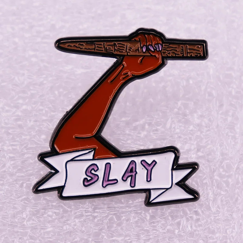 Classic Fantasy Film Vampire Hunters Enamel Pins Cross Book Backpack Shirt Lapel Metal Badge Jewelry Gift For Friends Wholesale Qme style 13