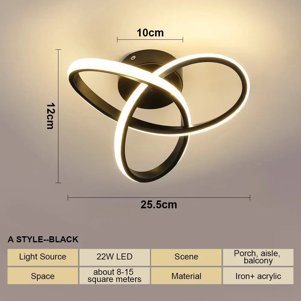 LED Aisle Ceiling Lights Modern Chandelier Three Colors Lamp Minimalist Lamps For Bedroom Light Surface Installation Dining Room Qme G Tricolor light