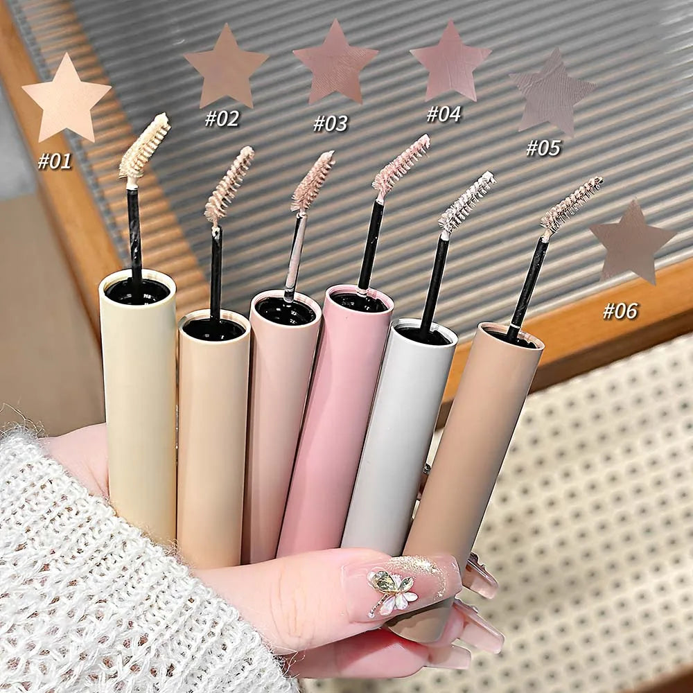 6 Colors Natural Brow Pomade, Waterproof Tinted Eyebrow Gel Cream, Soft Matte Hairy Brow Makeup with Wheat Brush Qme