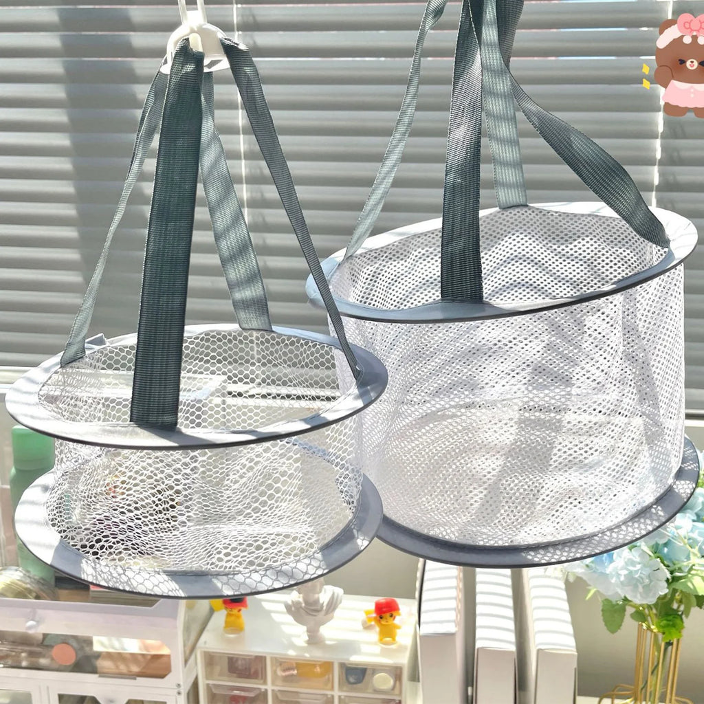 Makeup Brush Drying Hanging Net Foldable Mesh Sponge Egg Bath Qme