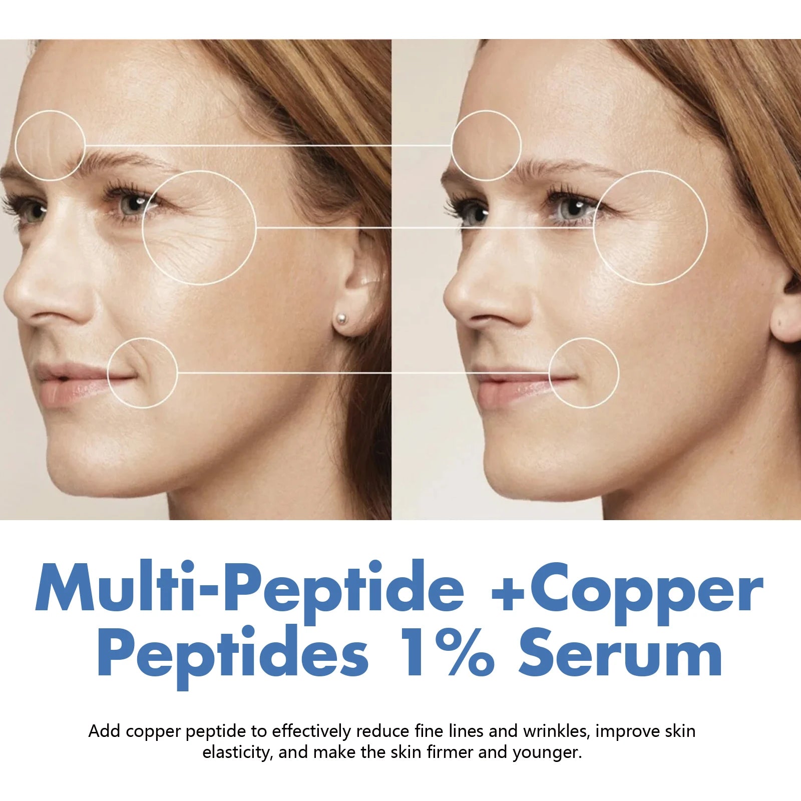 Blue Copper Peptide Serum Anti Wrinkle Shrink Pores Skin Care Rejuvenation Hyaluronic Acid Brightening Spot Moisturizing Serum Qme