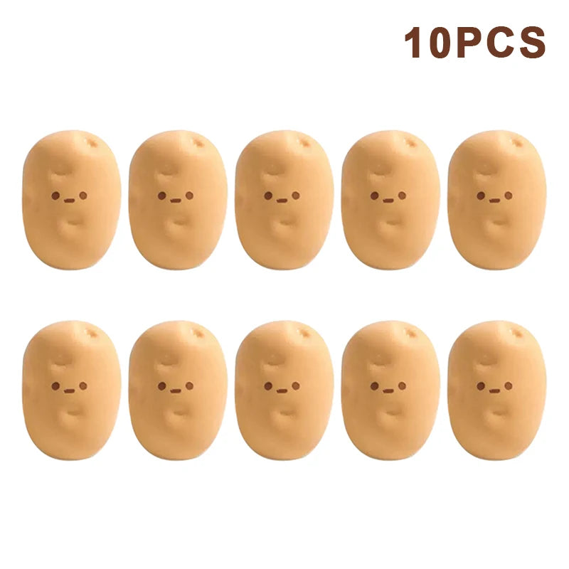 Creative Simulation Food Eraser Potato-shaped Model Children's Qme 10PCS