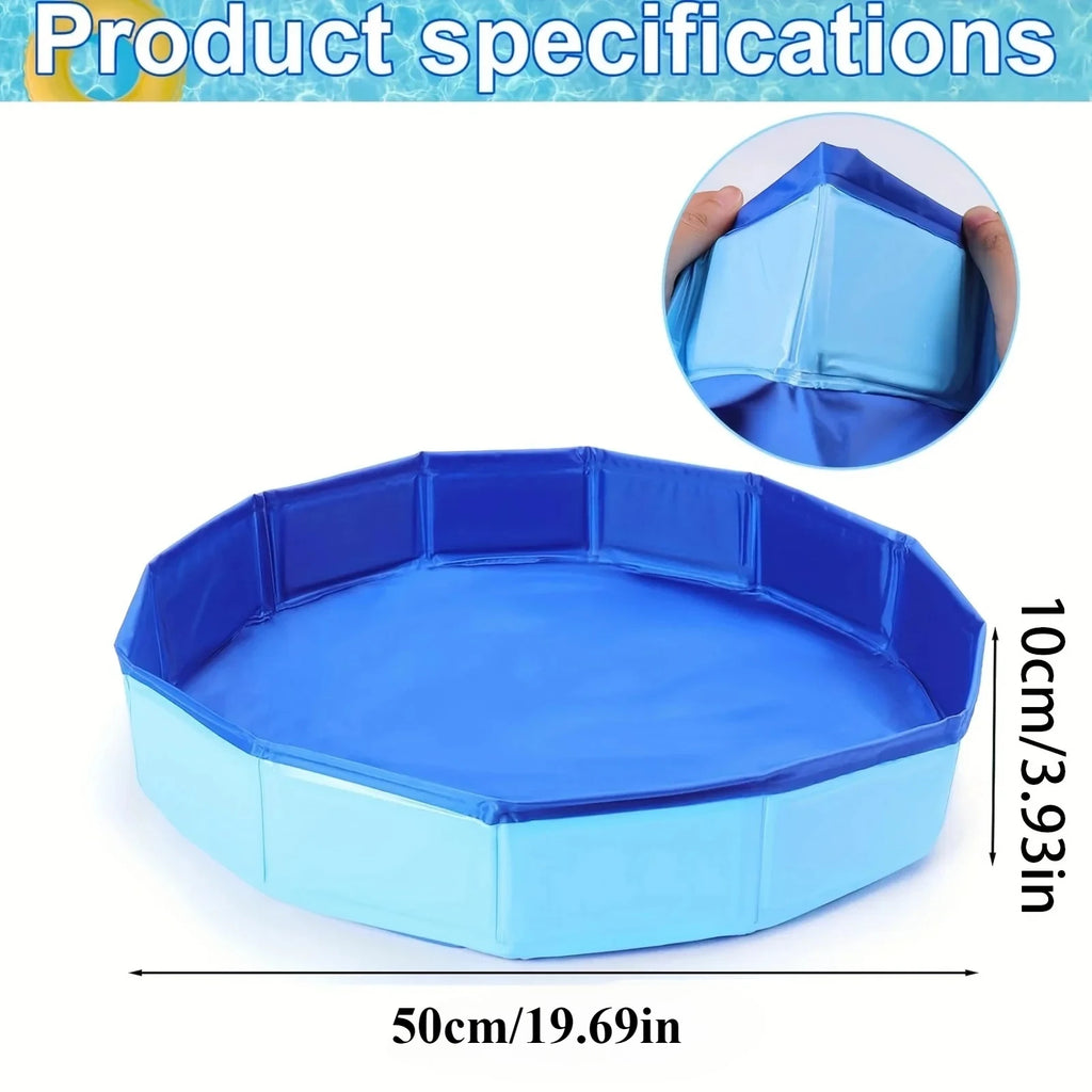1Pc Portable Folding Foot Bath Bucket, Suitable for Swimming Pool Entrance, Multi-component Essential Pool Cleaning Accessories Qme 50x10cm