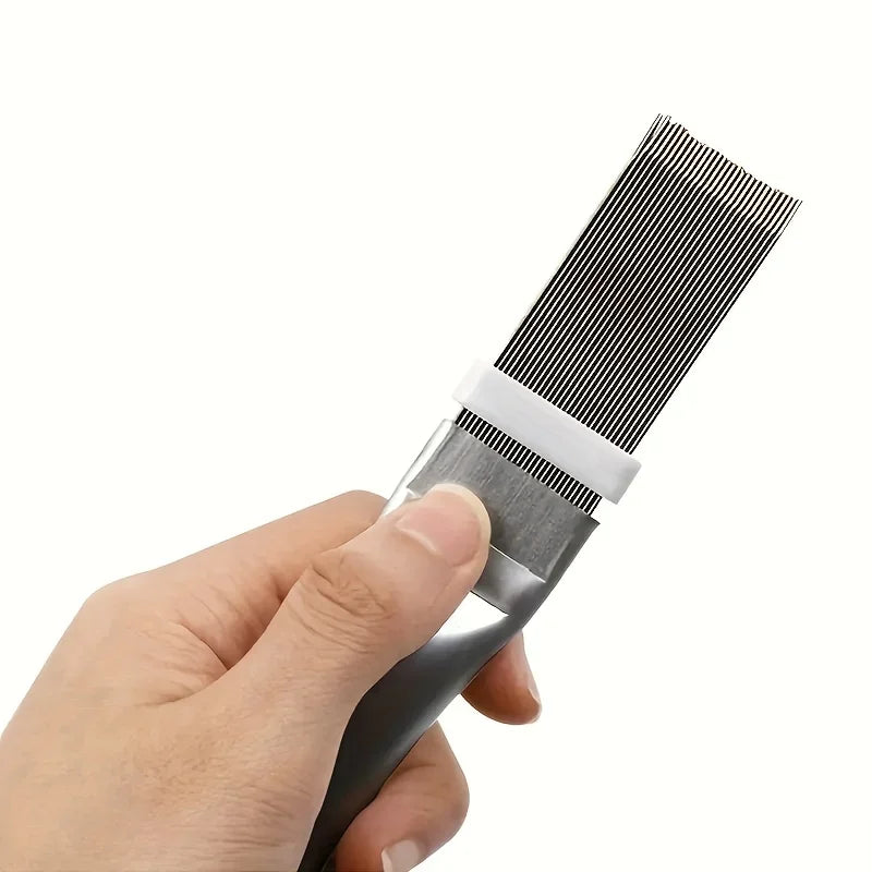 Air conditioner fin cleaning brush, fin straightener, air conditioner cleaning tool Qme