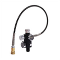 A02F-Valve Scuba Adapter With Gauge Tank Filling Station Refill For Air Tank Bottle Cylinder Diving Kit Qme As Shown NONE