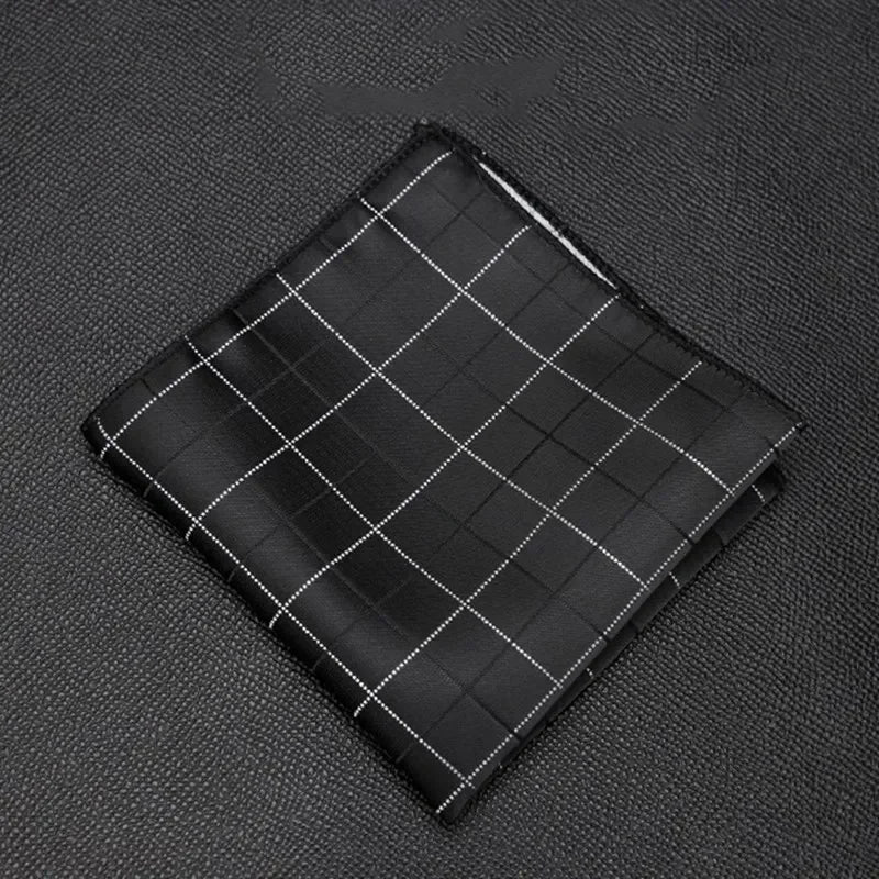 Men Pocket Square Suits Hanky Plaid Handkerchiefs Casual Suit
