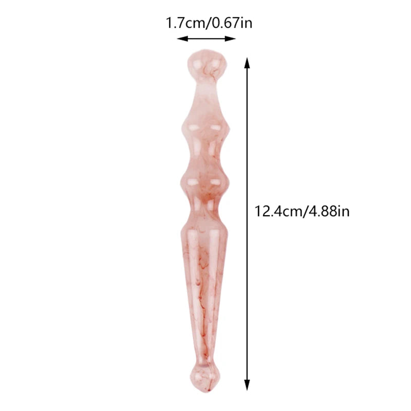 Resin Double-headed Point Pen Facial Acupressure Stick Manual Massage Qme