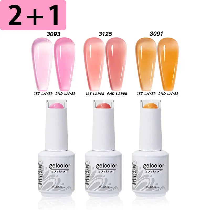 Arte Clavo Gel Nail Polish Art UV LED Manicure Long Lasting Soak Off Qme 3B-ZH46