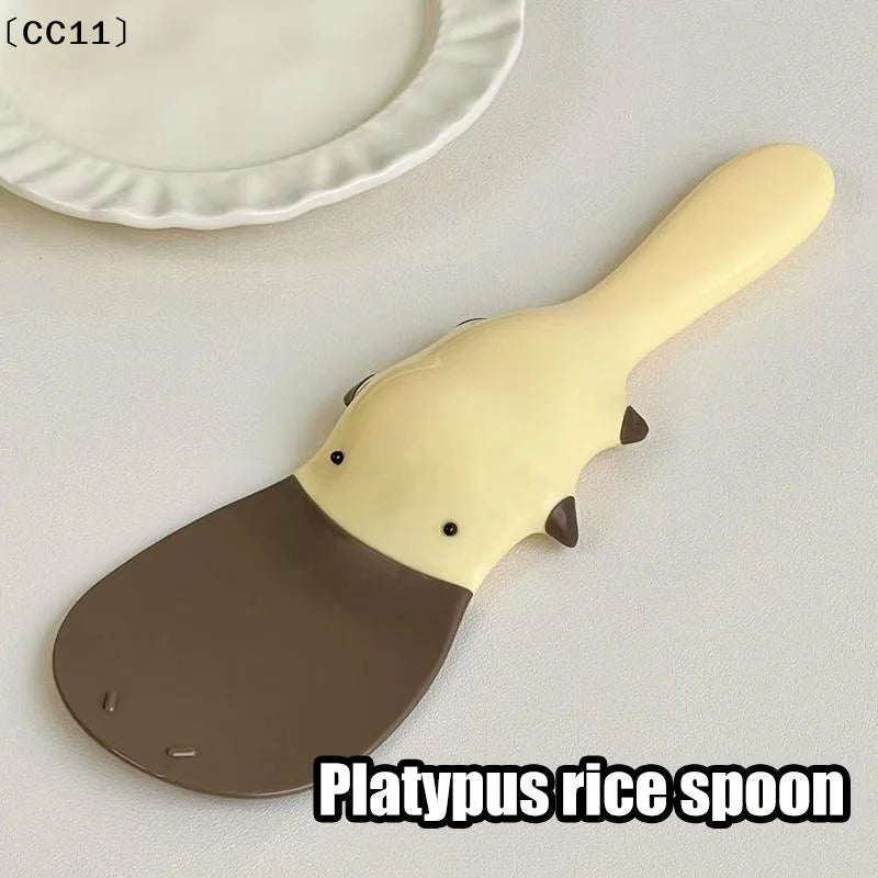 Duckbill Platypus Rice Spoon Non Stick Container Cooker Food Grade Qme