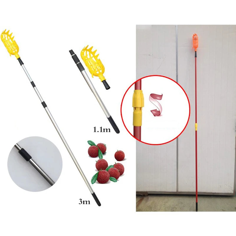 ^1Pc High-altitude Fruit Picker Catcher Fruit Picking Tool Gardening Farm Garden Hardware Picking Device Garden Tool Qme
