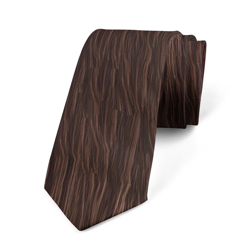 Fashionable Animal Cat Tiger Skin Tone Printed Tie Casual Business Qme style1